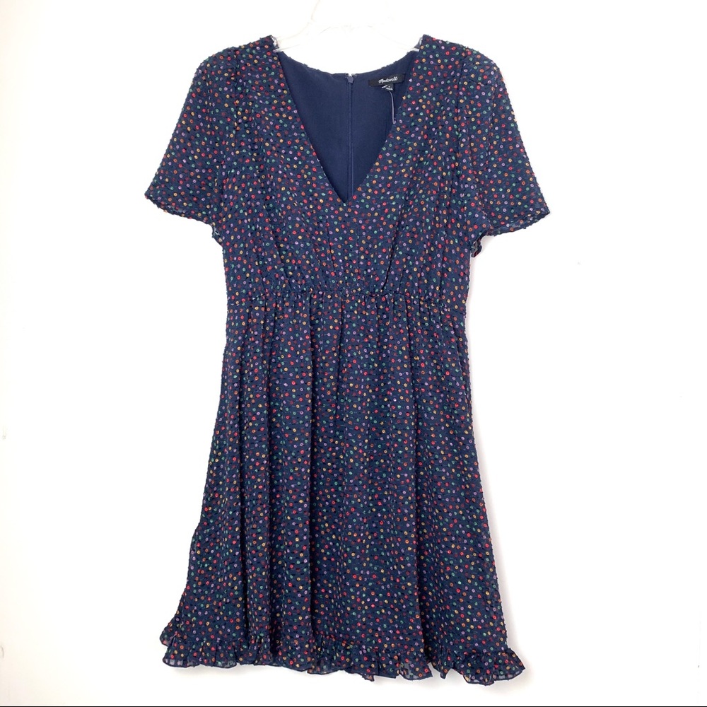 NWT Madewell Flutter-Sleeve Ruffle-Hem Dress - Picture 5 of 8